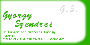 gyorgy szendrei business card