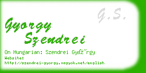 gyorgy szendrei business card